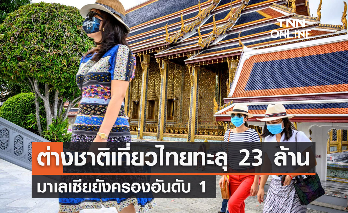 ต่างชาติเที่ยวไทยทะลุ 23 ล้านคน มาเลเซียยังครองที่ 1 