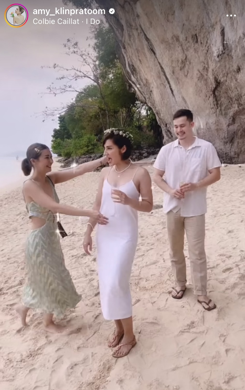 เอมี่ กลิ่นประทุม ยินดีน้องชาย เจเจ ขอแฟนสาว แพร เอมเมอรี่ แต่งงานริมหาดสุดหวาน