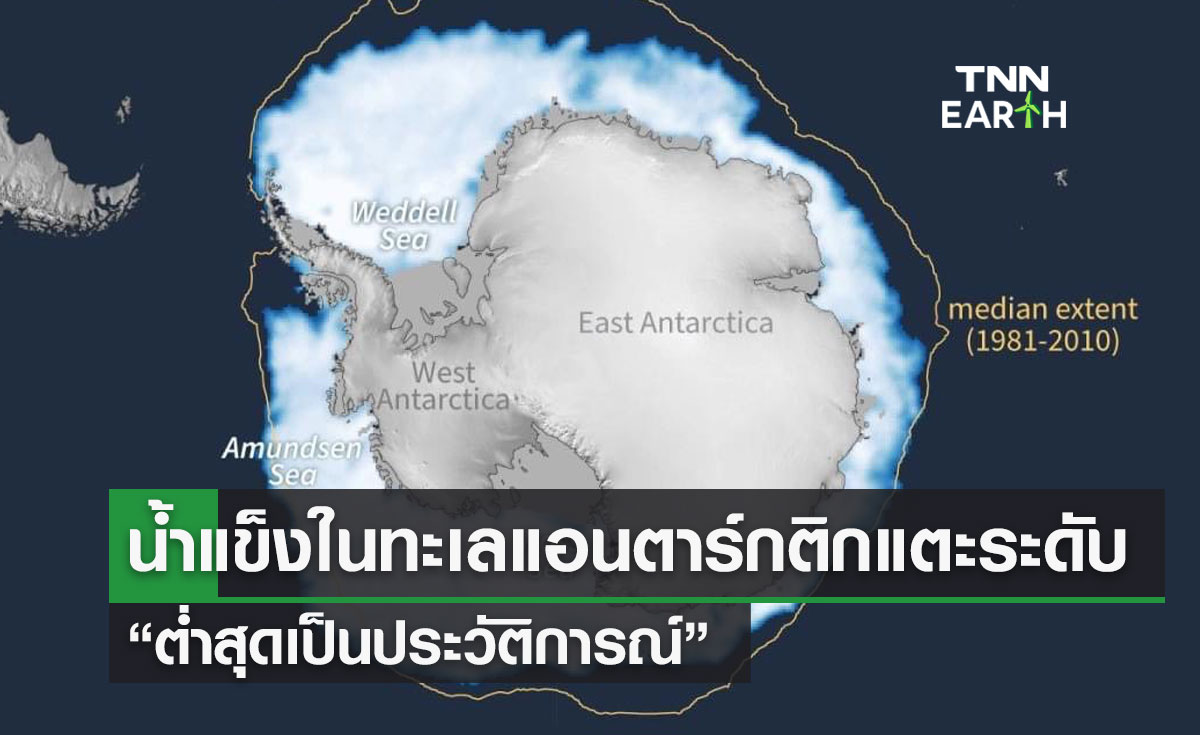 น้ำแข็งในทะเลแอนตาร์กติกแตะระดับ “ต่ำสุดเป็นประวัติการณ์”