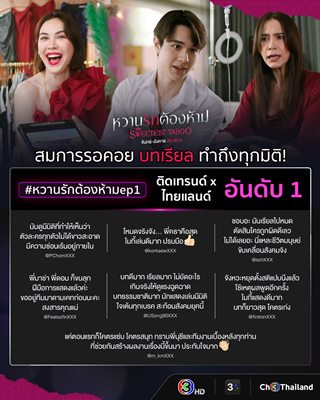 “หวานรักต้องห้าม” แซ่บสมการรอคอย แรงติดเทรนด์ X อันดับ 1 “หวานรักต้องห้าม” แซ่บสมการรอคอย แรงติดเทรนด์ X อันดับ 1