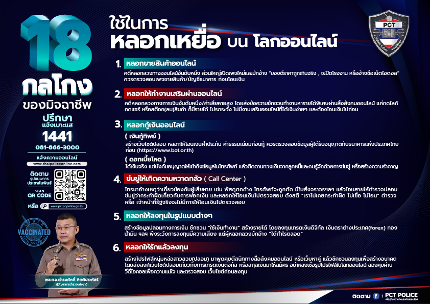 เช็กด่วน! 18 กลโกงมิจฉาชีพ ใช้หลอกเหยื่อบนโลกออนไลน์