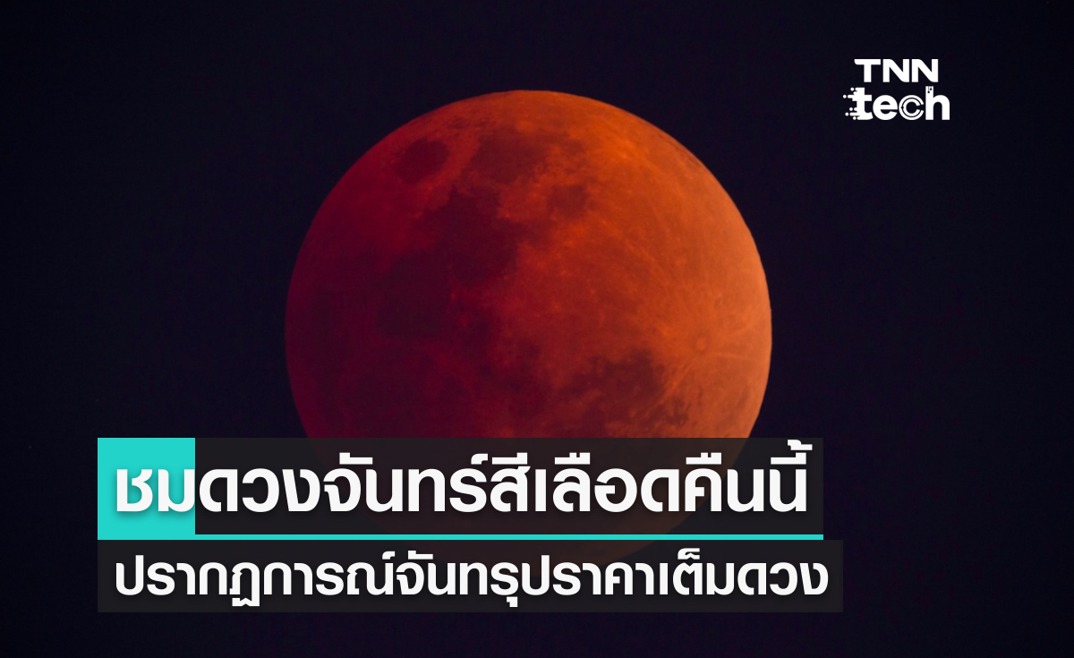 ชมดวงจันทร์สีเลือดคืนนี้ ปรากฏการณ์จันทรุปราคาเต็มดวงครั้งที่ 2 ของปี 2022