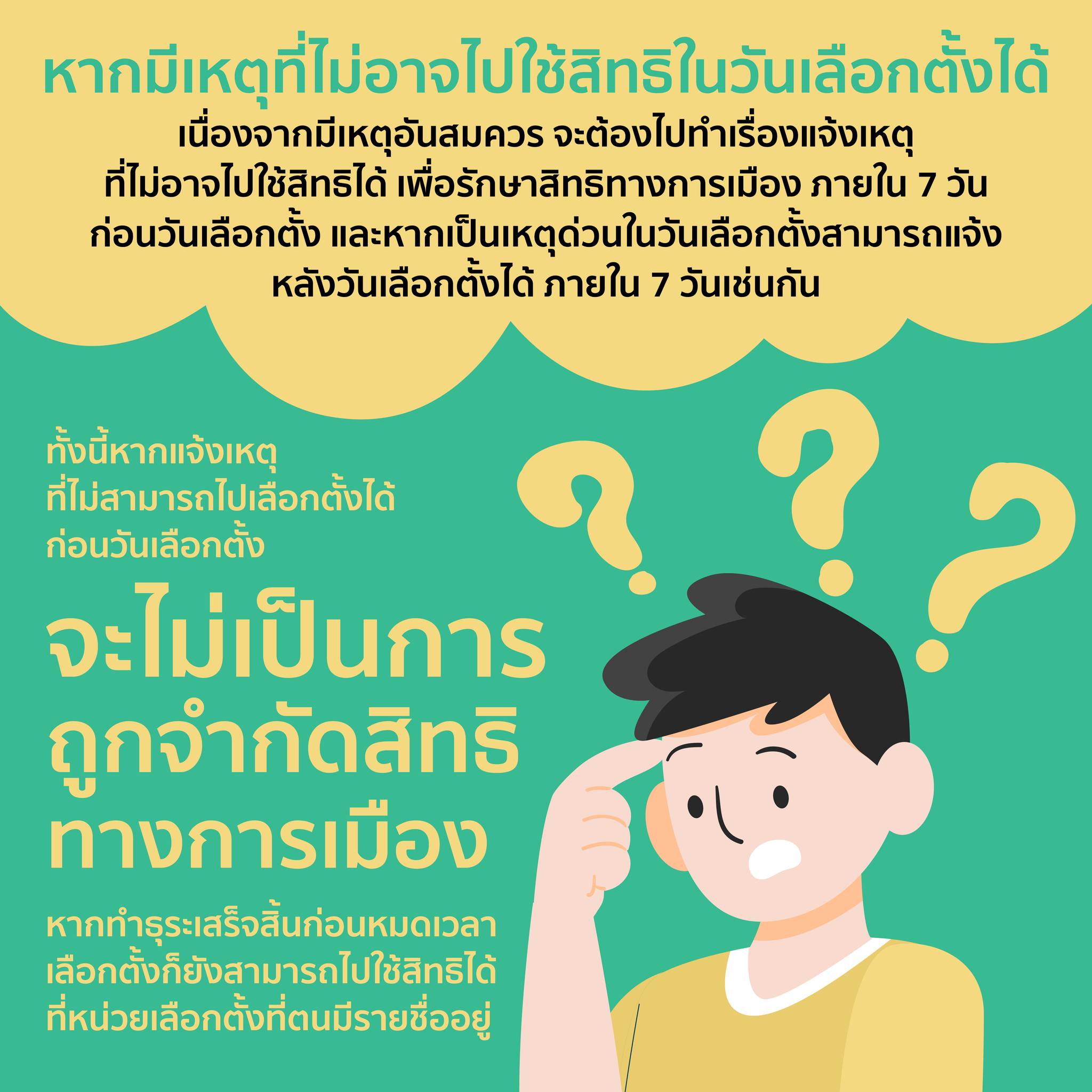 ป้องกันถูกจำกัดสิทธิการเมือง! อย่าลืมแจ้งหากไม่ไปเลือกตั้งผู้ว่าฯกทม.