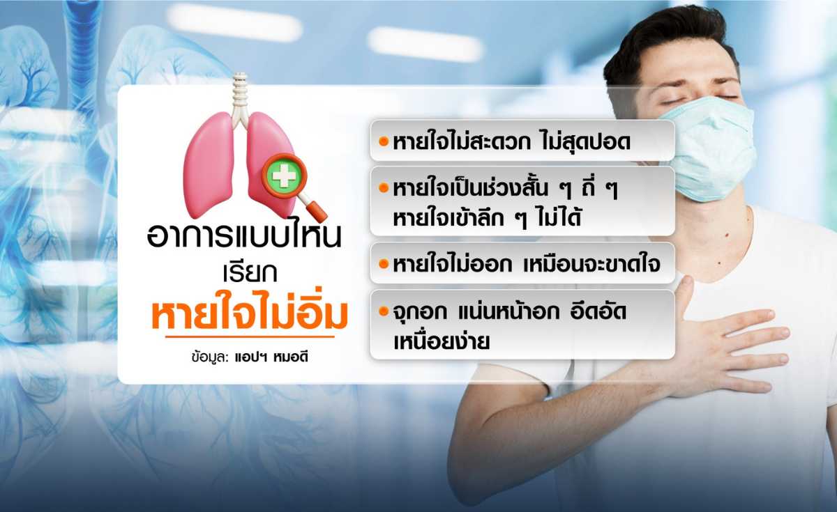 หายใจไม่เต็มอิ่ม แบบไหน ต้องรีบพบแพทย์ หายใจไม่เต็มอิ่ม แบบไหน ต้องรีบพบแพทย์