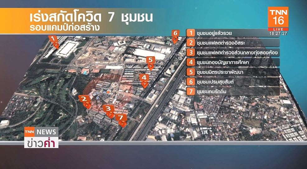 เปิดพิกัด แคมป์ก่อสร้างหลักสี่ พบคนงานติดโควิดสายพันธุ์อินเดีย