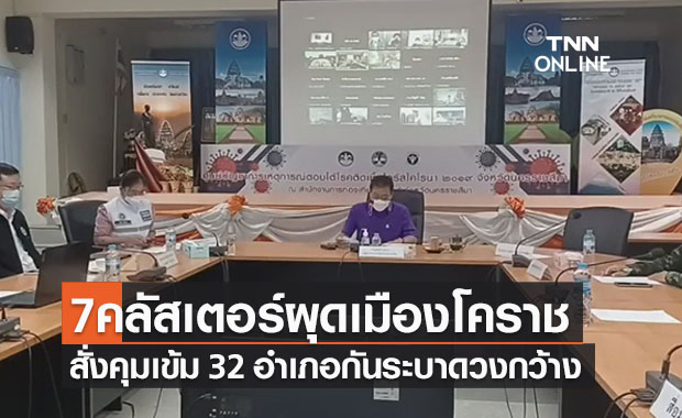 โคราชอ่วมโควิดเฝ้าระวัง 7 คลัสเตอร์ 32 อำเภอคุมเข้มกันระบาดวงกว้าง