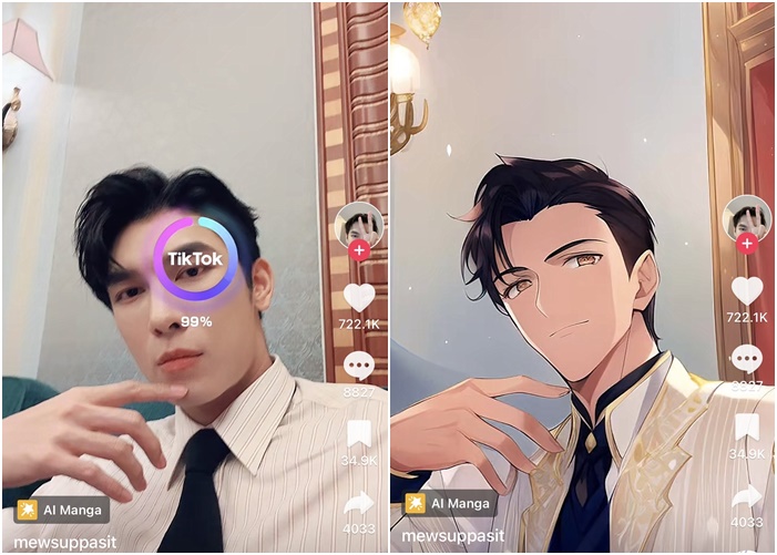 ส่องคนบันเทิง ไม่ตกเทรนด์ เล่นเอฟเฟค AI เปลี่ยนเป็นการ์ตูนอนิเมะ ส่องคนบันเทิง ไม่ตกเทรนด์ เล่นเอฟเฟค AI เปลี่ยนเป็นการ์ตูนอนิเมะ