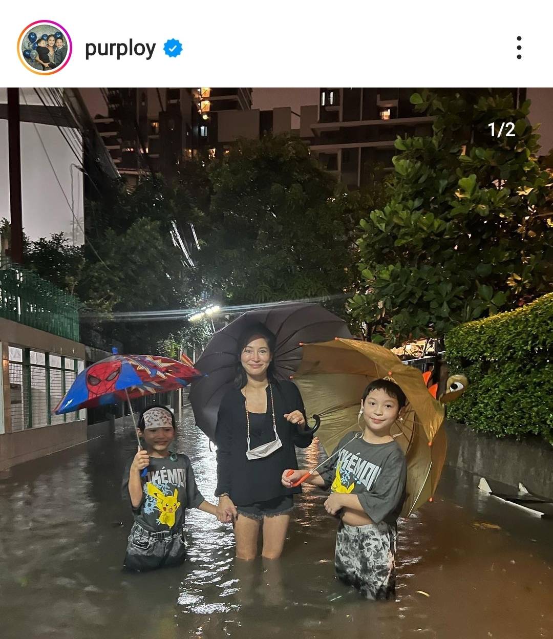 ชีวิตมันต้องสู้! ฝน ลุยน้ำท่วมถ่ายละคร
