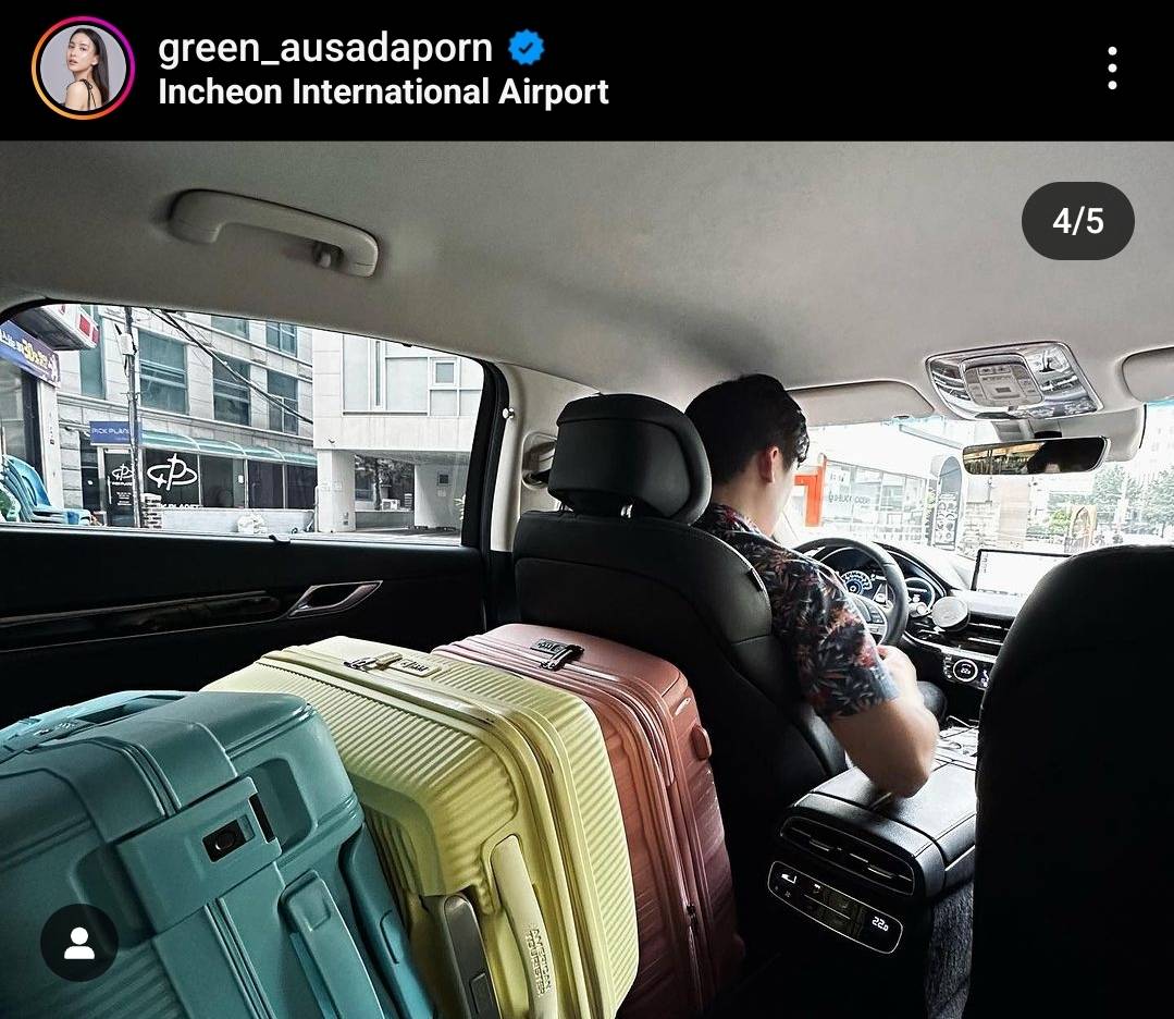 แฟนๆ แห่โฟกัสคนขับรถมาส่ง “กรีน อัษฎาพร” บินกลับมาเมืองไทยแล้ว 