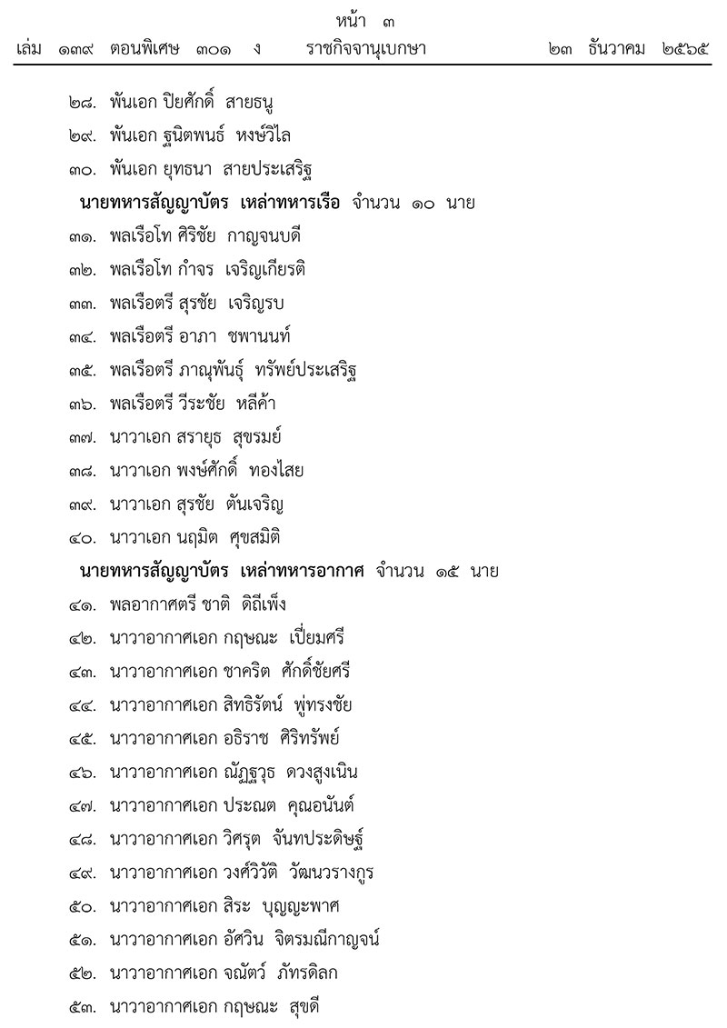 โปรดเกล้าฯแต่งตั้ง ‘นายทหาร-นายตำรวจ’ ราชองค์รักษ์ 60 นาย