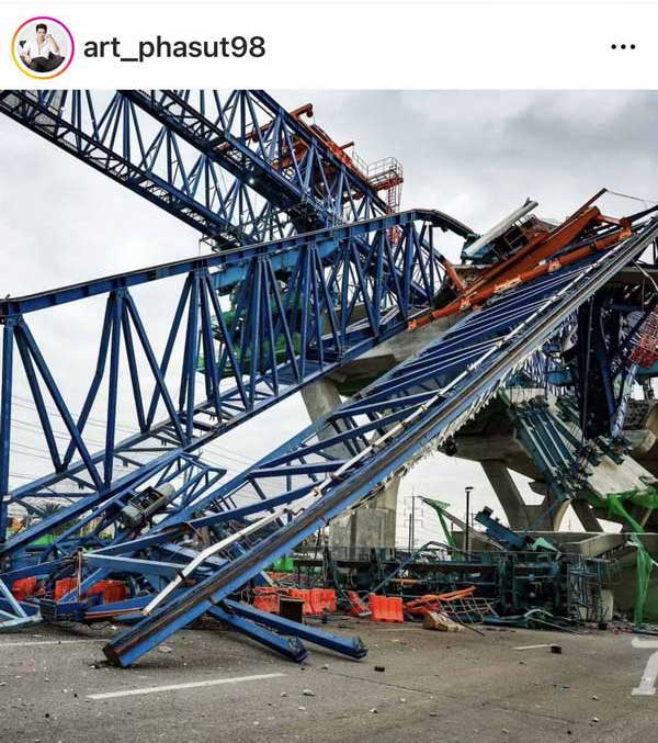 คานเหล็กก่อสร้าง ถนนพระราม2 ถล่ม! อาร์ต พศุตม์ ชักเริ่มกลัว เพราะต้องขับผ่านทุกวัน! คานเหล็กก่อสร้าง ถนนพระราม2 ถล่ม! อาร์ต พศุตม์ ชักเริ่มกลัว เพราะต้องขับผ่านทุกวัน!