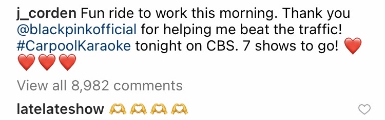 เฮฮาไม่ไหว!! BLACKPINK ปรากฎตัวใน Carpool Karaoke ดวล James Corden