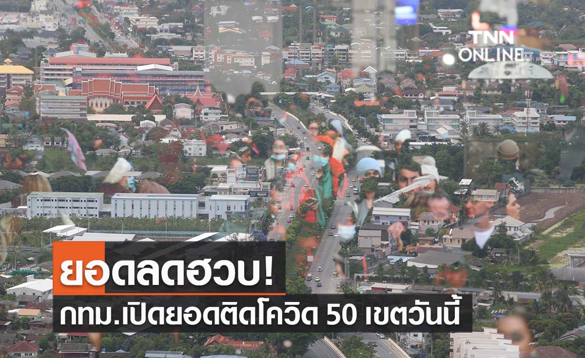กทม.เปิดยอดผู้ป่วยโควิดรายใหม่ 50 เขต วันนี้พบ "เขตภาษีเจริญ" สูงสุด 31 ราย