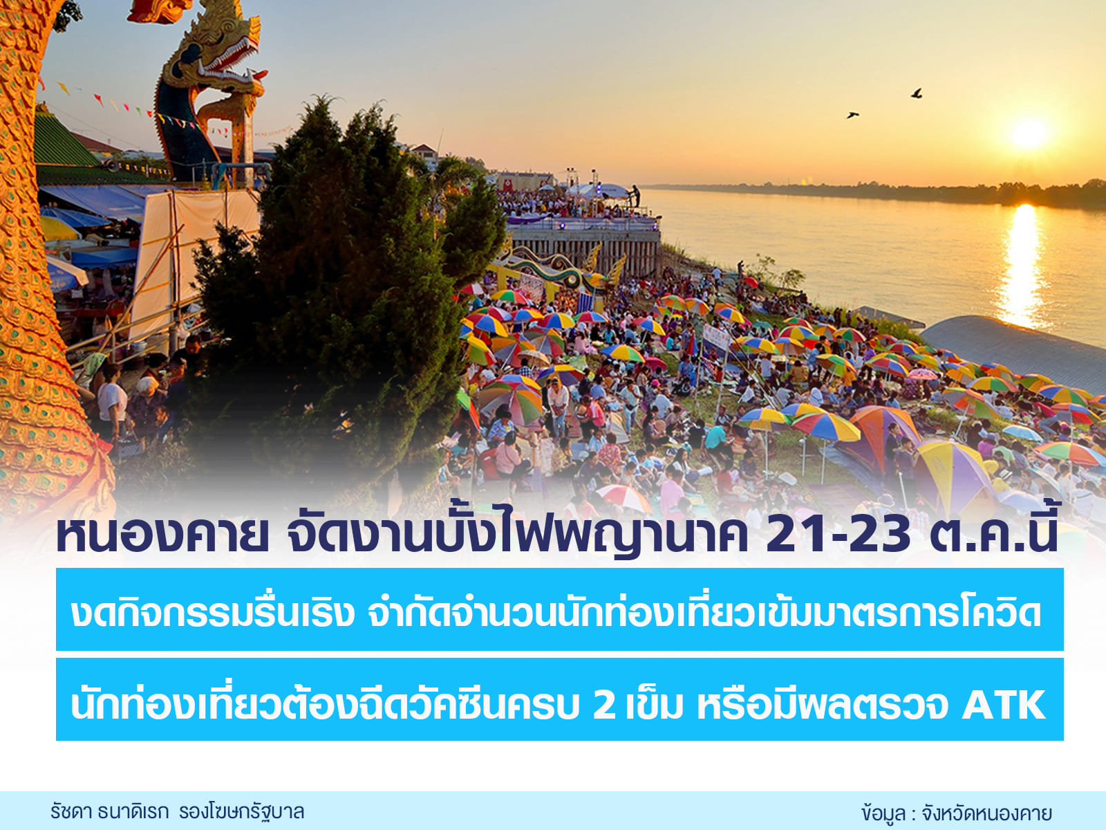 ออกพรรษานี้หนองคายจัดงานบั้งไฟพญานาค เข้มตรวจโควิด