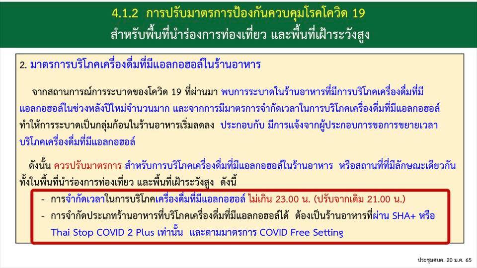 ศบค.ปรับโซนสีคลายล็อก 33 จังหวัด ดื่มแอลกอฮอล์ในร้านถึง 5 ทุ่ม