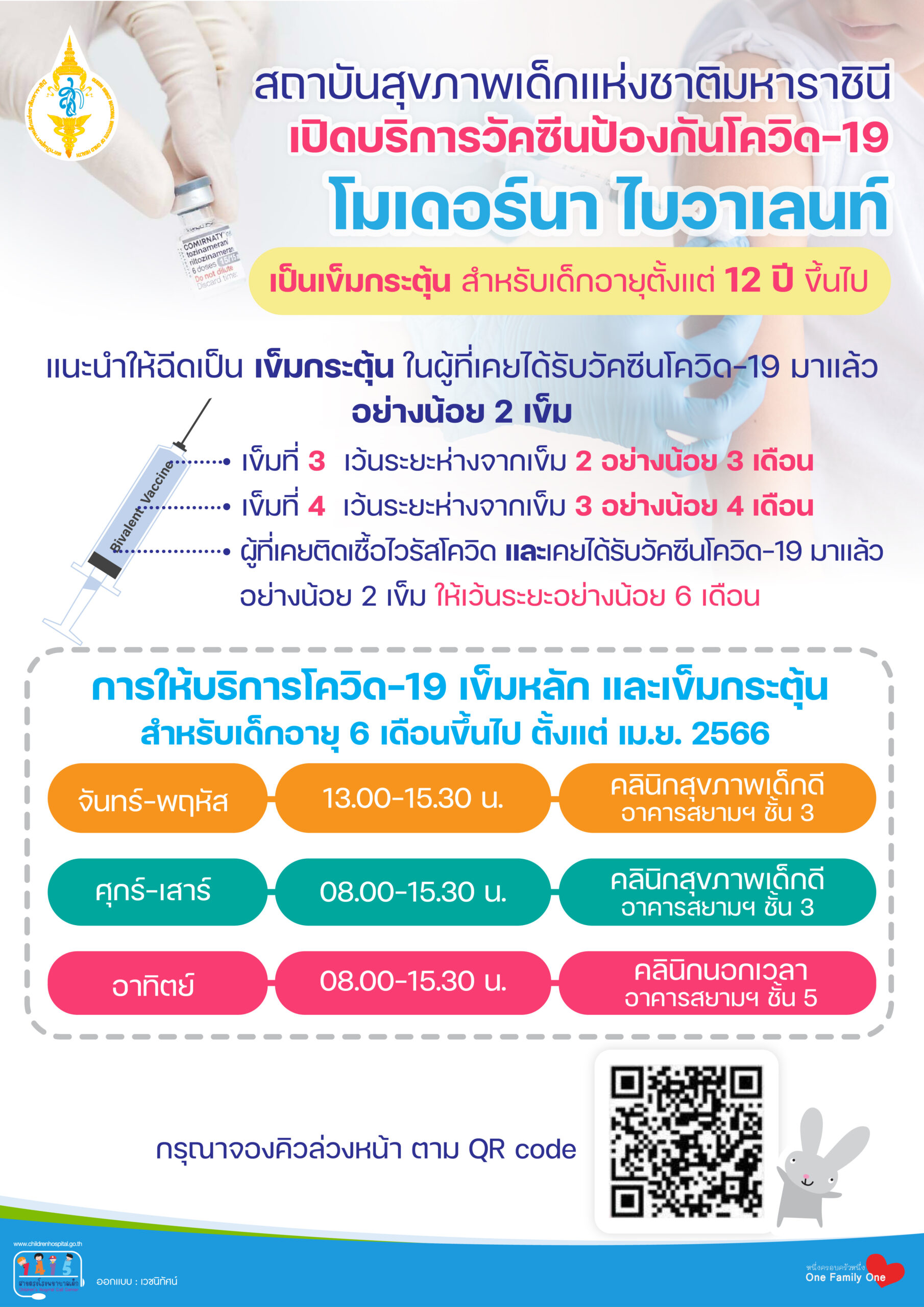 อัปเดตจุดฉีดวัคซีนโควิด “รุ่นใหม่” ( ไบวาเลนท์ ) ล่าสุด ปี 66 เปิดบริการที่ไหนบ้าง อัปเดตจุดฉีดวัคซีนโควิด “รุ่นใหม่” ( ไบวาเลนท์ ) ล่าสุด ปี 66 เปิดบริการที่ไหนบ้าง