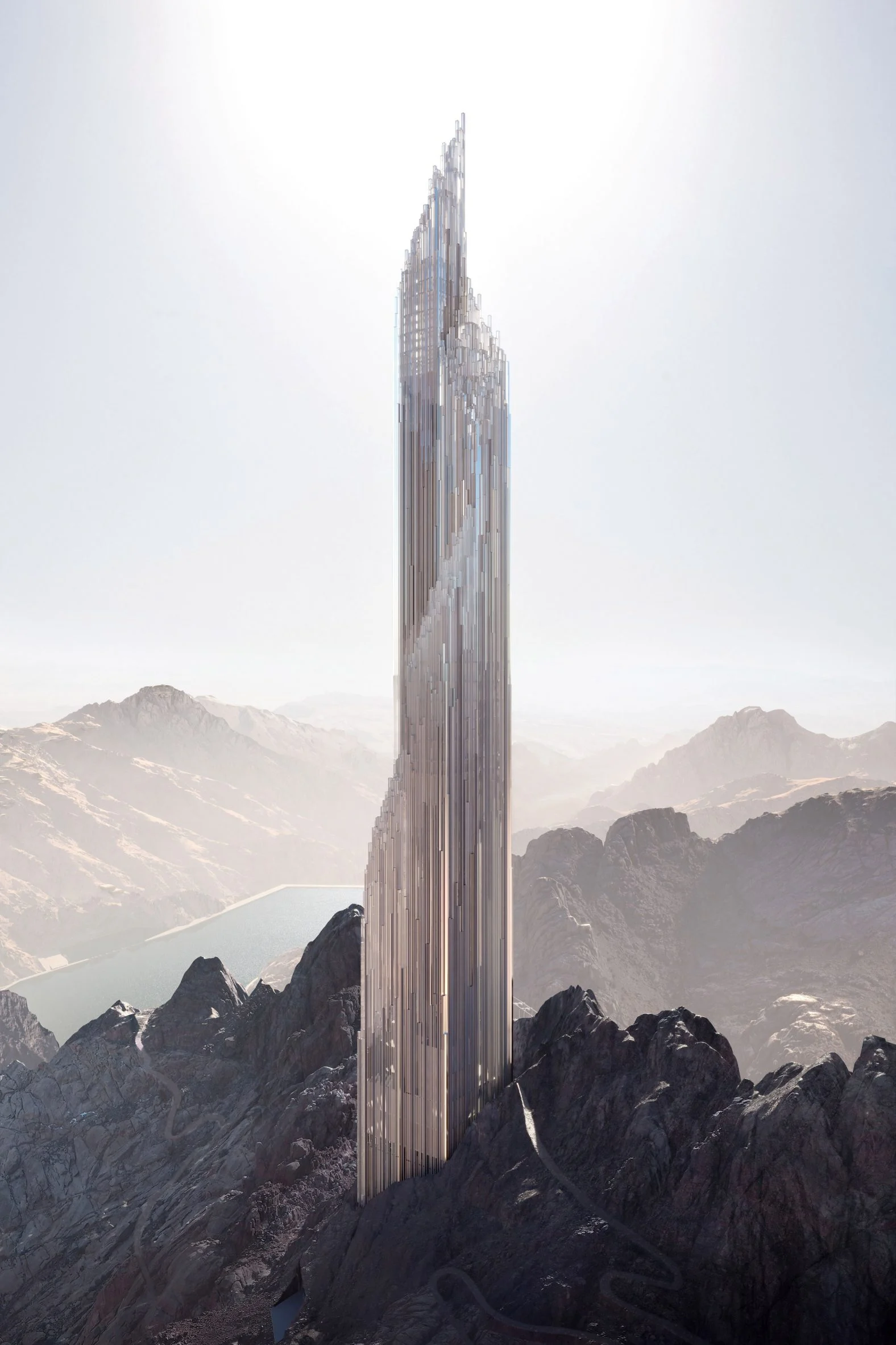 ซาอุล้ำได้อีก ! Neom เผยแพร่ภาพเรนเดอร์ตึกระฟ้าคริสตัลทรงสะดุดตา ออกแบบโดย Zaha Hadid Architects