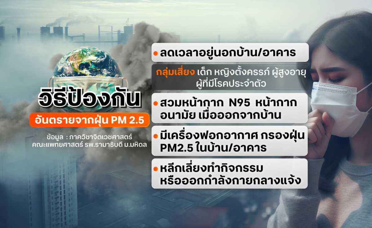 ฝุ่น PM2.5 ภัยร้ายใกล้ตัวทำลายสุขภาพ ฝุ่น PM2.5 ภัยร้ายใกล้ตัวทำลายสุขภาพ