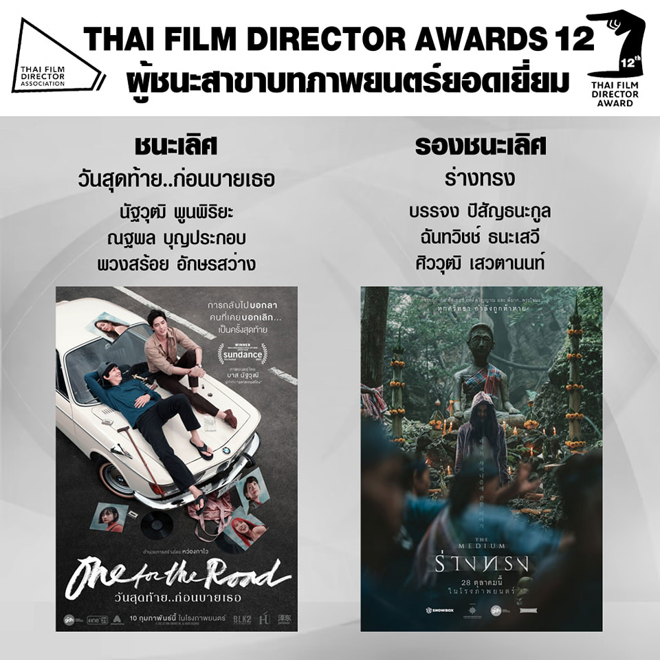 สรุปผลรางวัลงาน สมาคมผู้กำกับภาพยนตร์ไทย ครั้งที่ 12 ร่างทรง คว้ารางวัลภาพยนตร์ยอดเยี่ยม สรุปผลรางวัลงาน สมาคมผู้กำกับภาพยนตร์ไทย ครั้งที่ 12 ร่างทรง คว้ารางวัลภาพยนตร์ยอดเยี่ยม