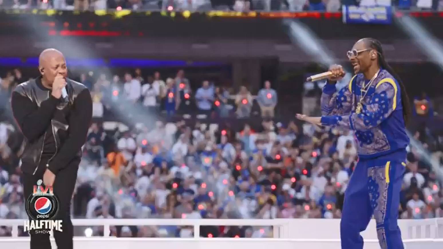 “Dr. Dre” นำทีมศิลปินดังโชว์พักครึ่งเกม “Super Bowl” ครั้งที่ 56 อย่างยิ่งใหญ่