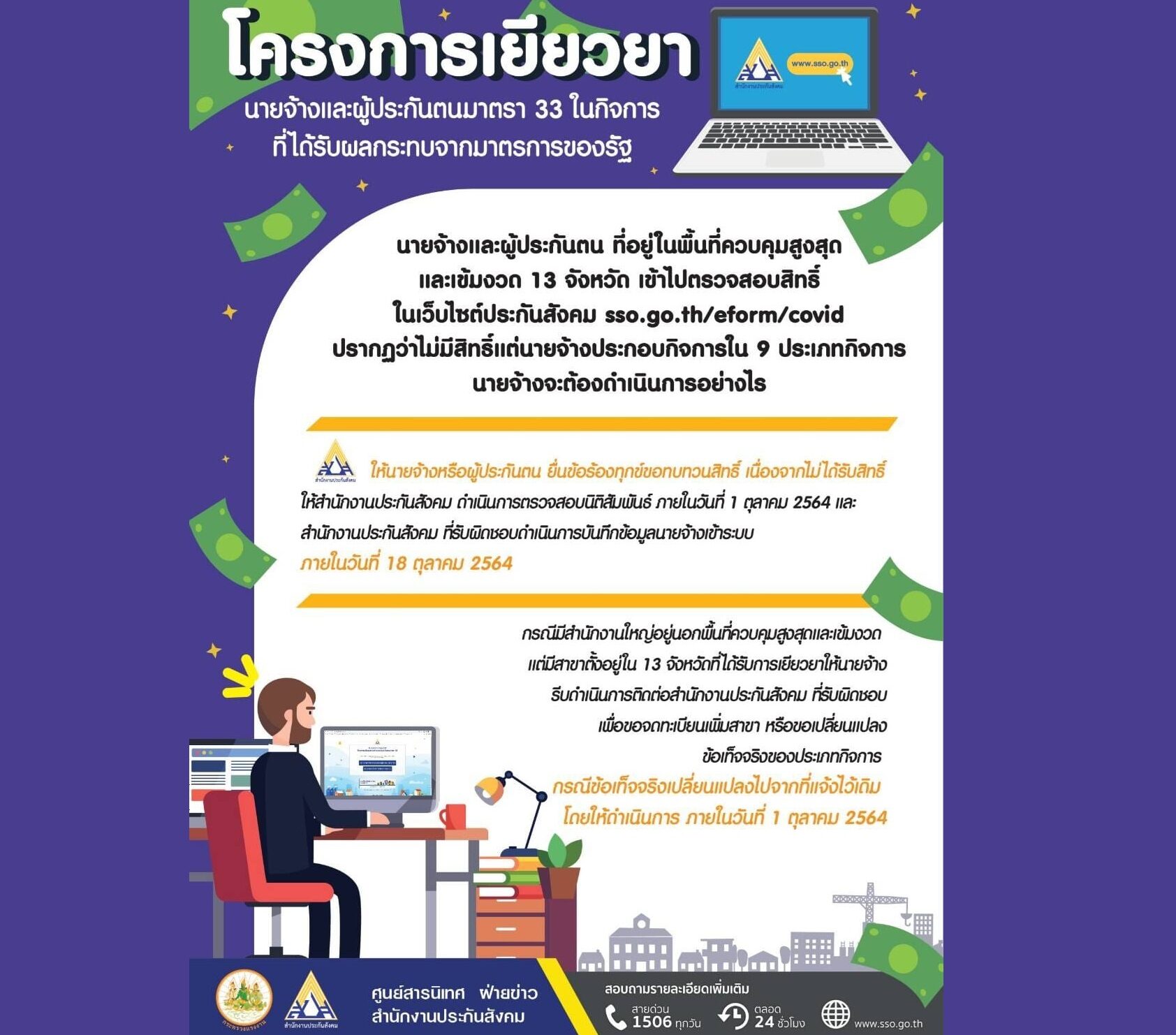 เปิดวิธีทบทวนสิทธิม.33 ไม่ได้รับเงินเยียวยาต้องทำอย่างไร เปิดวิธีทบทวนสิทธิม.33 ไม่ได้รับเงินเยียวยาต้องทำอย่างไร