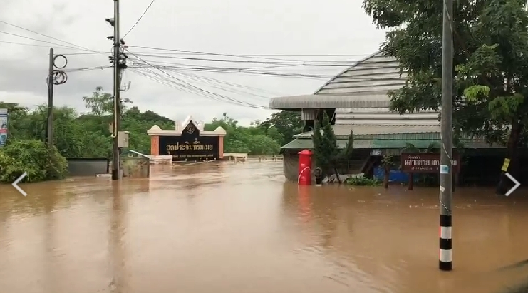 ริมเมยยังท่วมหนัก! หวั่นแรงงานเมียนมากักตัวหนีเข้าไทย