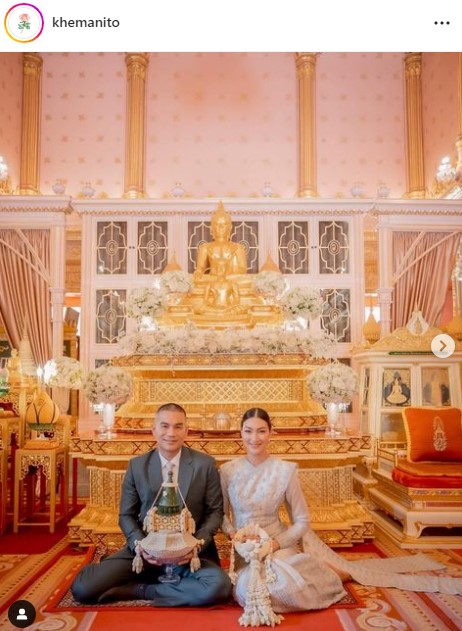 ว่าที่บ่าวสาว แพนเค้ก-พี่หมี เข้าเฝ้าสมเด็จพระสังฆราช เพื่อขอรับประทานน้ำพุทธมนต์ เนื่องในวันมงคลสมรส