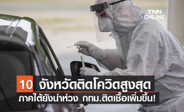 เปิด 10 จังหวัดติดโควิดสูงสุด ภาคใต้ยังน่าห่วง กทม.พบเชื้อเพิ่มขึ้น!