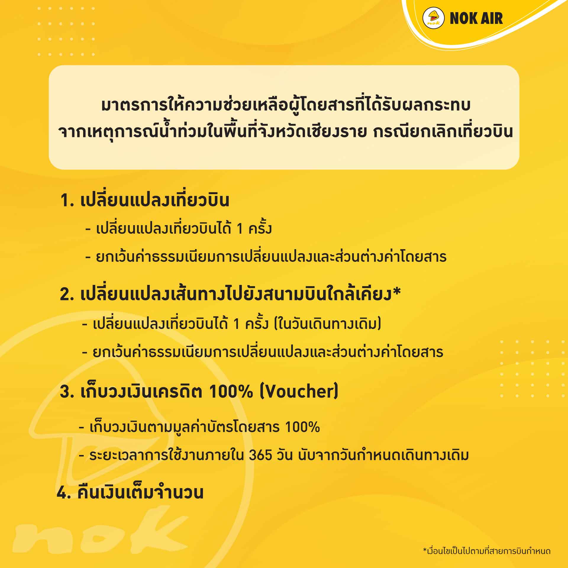 รวมมาตรการเยียวยาผู้โดยสารของ 5 สายการบินจากสถานการณ์น้ำท่วมเชียงราย