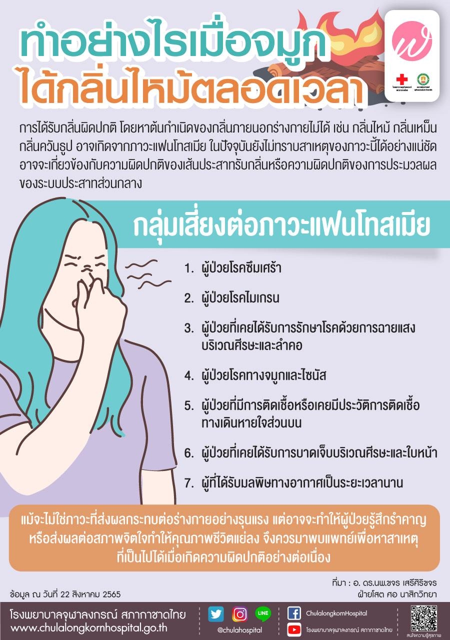 เมื่อจมูกได้ กลิ่นไหม้ ตลอดเวลา สาเหตุเกิดจากอะไร-ใครคือกลุ่มเสี่ยง