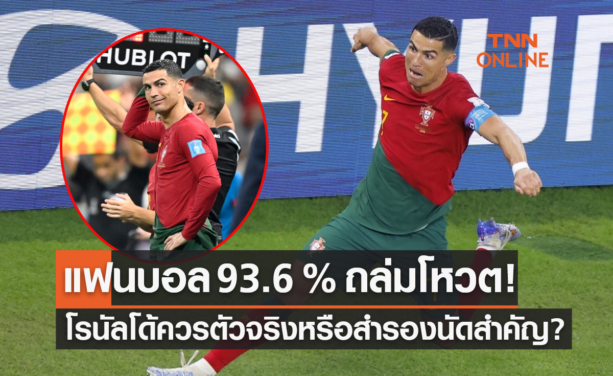 สื่อโปรตุเกสทำโพลแฟนบอล "โรนัลโด้ ควรลงตัวจริงหรือสำรองนัดชนโมร็อกโก?"