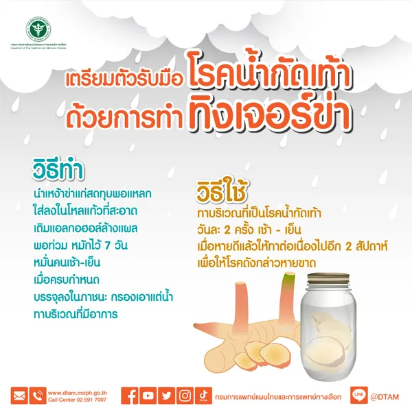 น้ำท่วมกทม.ระวังเป็น ‘โรคน้ำกัดเท้า’ แนะสมุนไพรใกล้ตัวช่วยรักษาได้ น้ำท่วมกทม.ระวังเป็น ‘โรคน้ำกัดเท้า’ แนะสมุนไพรใกล้ตัวช่วยรักษาได้
