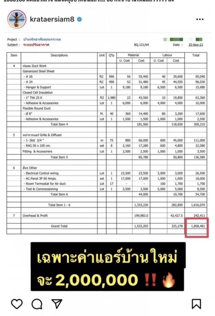 กระแต รับตกใจ ค่าติดตั้งแอร์เหยียบ 2 ล้าน พร้อมฟาดกลับชาวเน็ตแซะรูปร่างคนอื่น กระแต รับตกใจ ค่าติดตั้งแอร์เหยียบ 2 ล้าน พร้อมฟาดกลับชาวเน็ตแซะรูปร่างคนอื่น