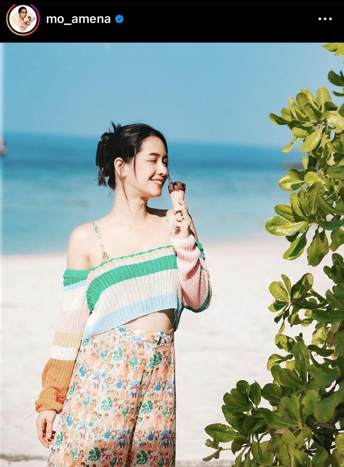 สวยจริงไม่จกตา โม อมีนา อวดความเซ็กซี่ ทำทะเลไฟลุก