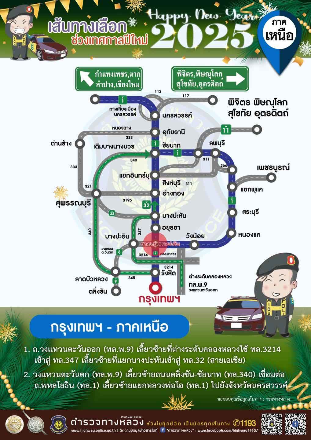 เช็กที่นี่ แนะเส้นทางเลี่ยงจราจรติดขัด เดินทางช่วงเทศกาลปีใหม่ 2568 เช็กที่นี่ แนะเส้นทางเลี่ยงจราจรติดขัด เดินทางช่วงเทศกาลปีใหม่ 2568