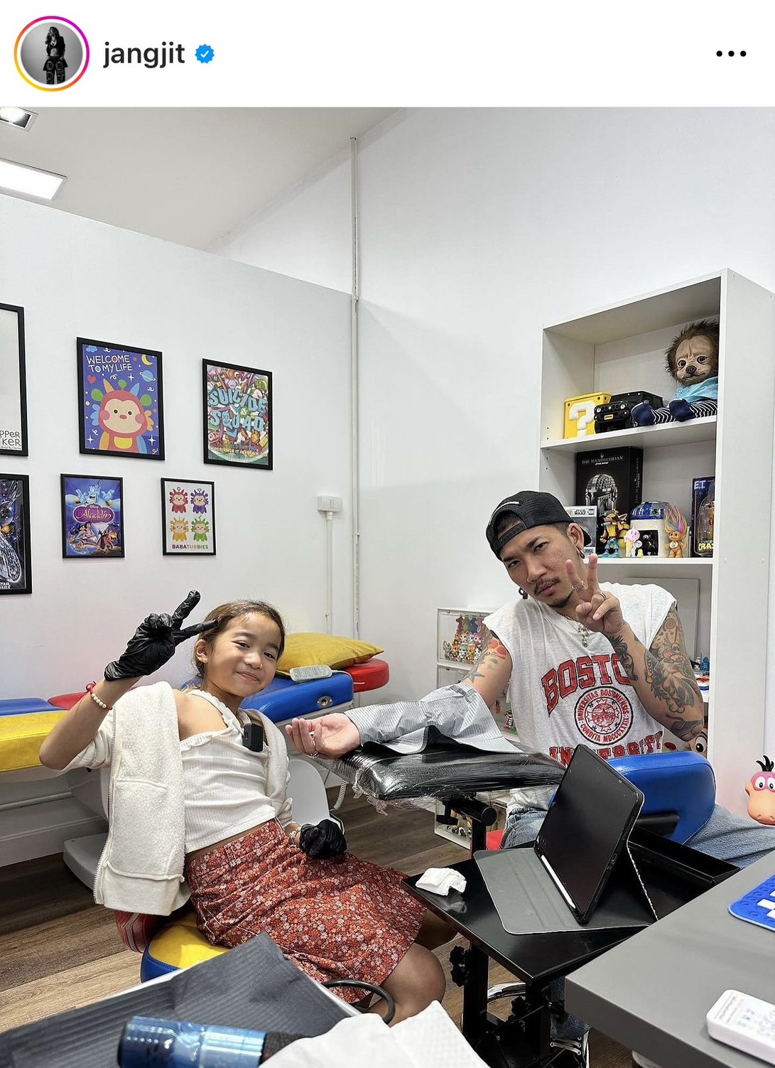 แจ๊ส-แจง อึ้ง น้องแตงไทย ลูกสาววัย 8 ขวบ ขอเรียนสักลาย 