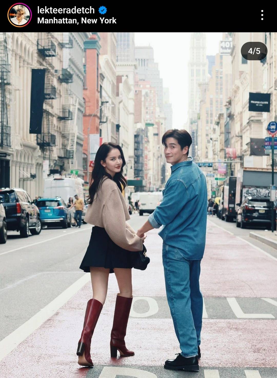 “อาเล็ก-โบว์” สวีทหวานกลางนิวยอร์ก ก่อนเข้าชมแฟนชั่นโชว์
