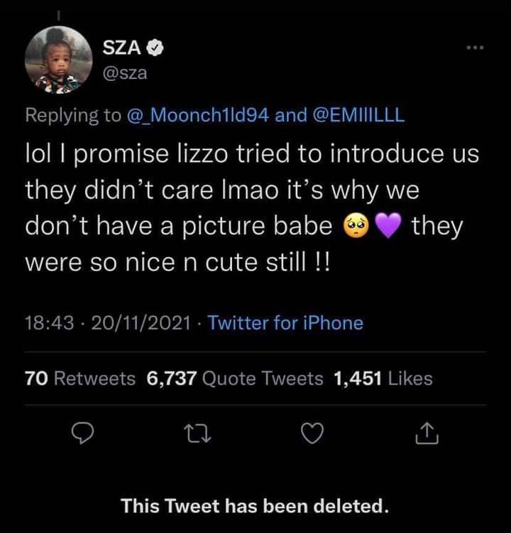 ARMY เป็นงง อยู่ๆ V BTS ถูกนักร้องสาว SZA ทวิตว่าไม่สนใจเธอทั้งๆที่ไม่เป็นความจริง! ARMY เป็นงง อยู่ๆ V BTS ถูกนักร้องสาว SZA ทวิตว่าไม่สนใจเธอทั้งๆที่ไม่เป็นความจริง!