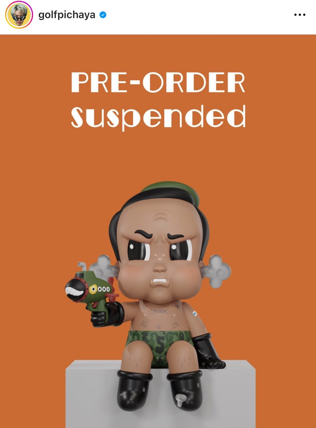 กอล์ฟ พิชญะ เคลียร์ดราม่าก็อปปี้ผลงาน ART TOY ชื่อดัง Crybaby