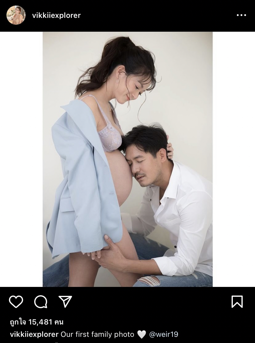 อบอุ่นหัวใจ เวียร์-วิกกี้ เผยภาพครอบครัวพ่อแม่ลูกครั้งแรก!