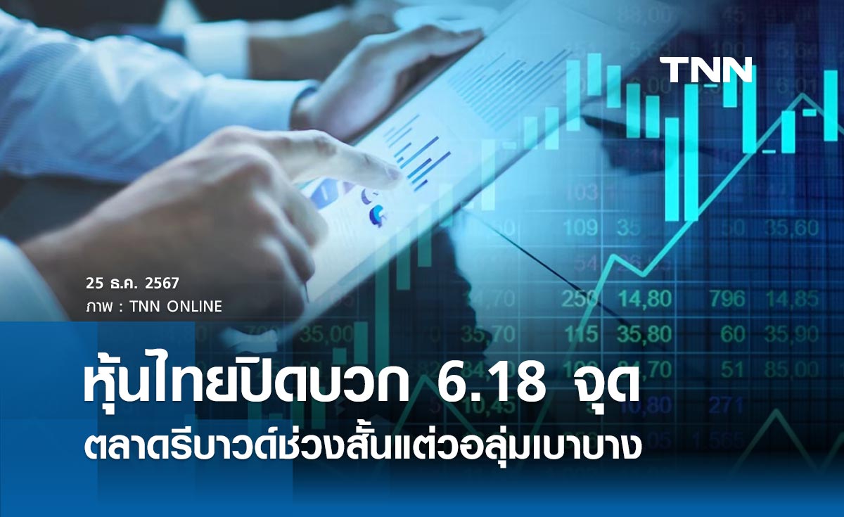 หุ้นไทยวันนี้ 25 ธันวาคม 2567 ปิดบวก 6.18 จุด ตลาดรีบาวด์ช่วงสั้นแต่วอลุ่มเบาบาง