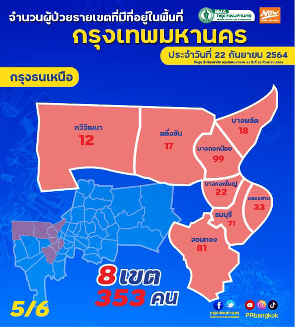 โควิดวันนี้ เปิดยอด 50 เขต กทม. พื้นที่ไหนติดเชื้อเยอะสุด! โควิดวันนี้ เปิดยอด 50 เขต กทม. พื้นที่ไหนติดเชื้อเยอะสุด!