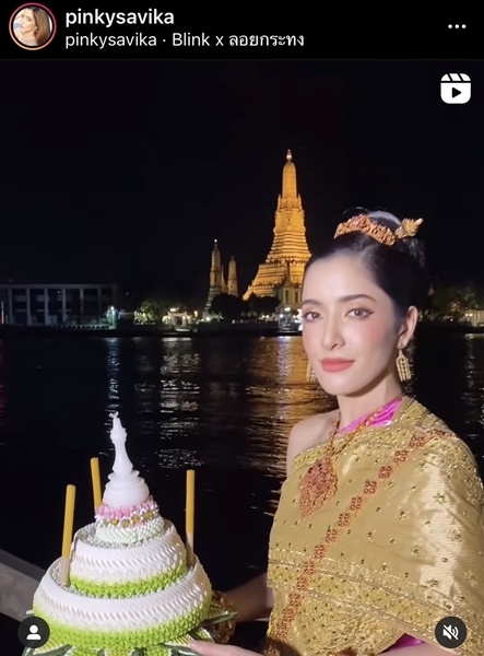 พิ้งค์กี้ สวยสง่างาม ในชุดไทย เป็นนางนพมาศ พิ้งค์กี้ สวยสง่างาม ในชุดไทย เป็นนางนพมาศ