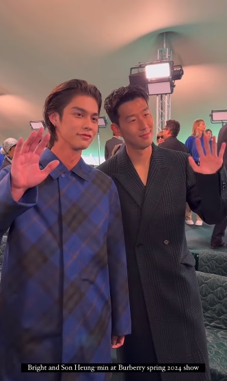 ออร่าความหล่อพุ่ง! ภาพคู่ ซนฮึงมิน-ไบร์ท วชิรวิชญ์ ร่วมงานแฟชั่นโชว์ Burberry ออร่าความหล่อพุ่ง! ภาพคู่ ซนฮึงมิน-ไบร์ท วชิรวิชญ์ ร่วมงานแฟชั่นโชว์ Burberry