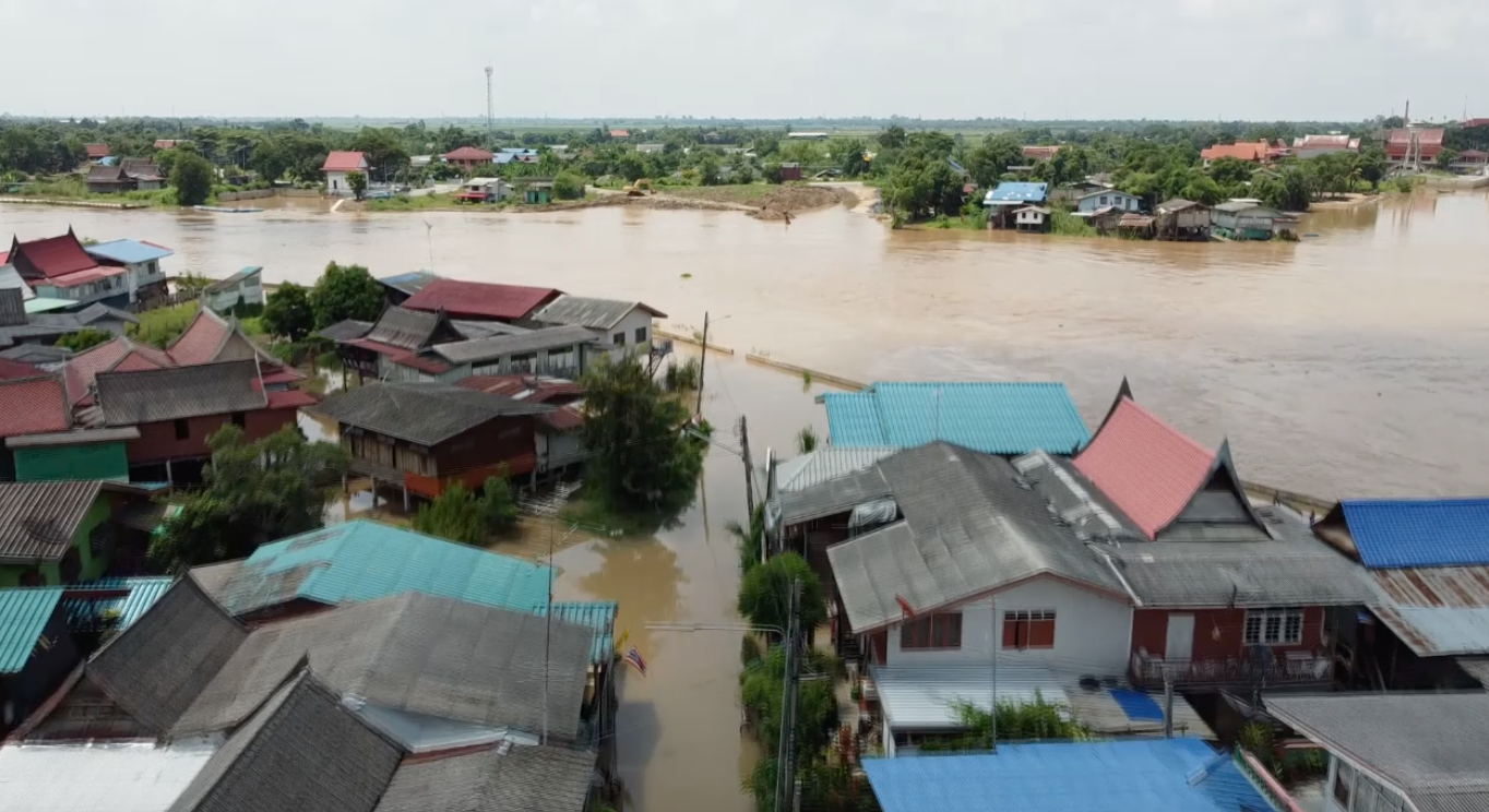 อยุธยาท่วมแล้ว! บางบาลรับน้ำเจ้าพระยาเดือดร้อน 1.2 หมื่นครัวเรือน