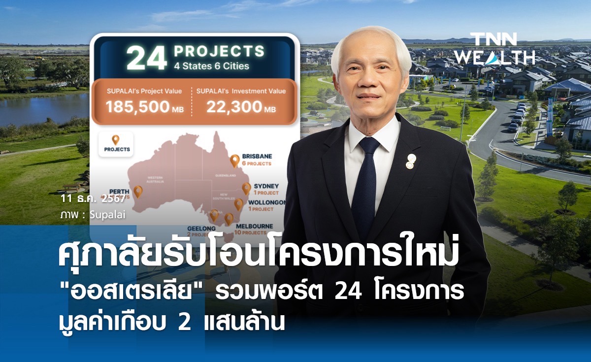 ศุภาลัยรับโอนโครงการใหม่ "ออสเตรเลีย" รวมพอร์ต 24 โครงการ  