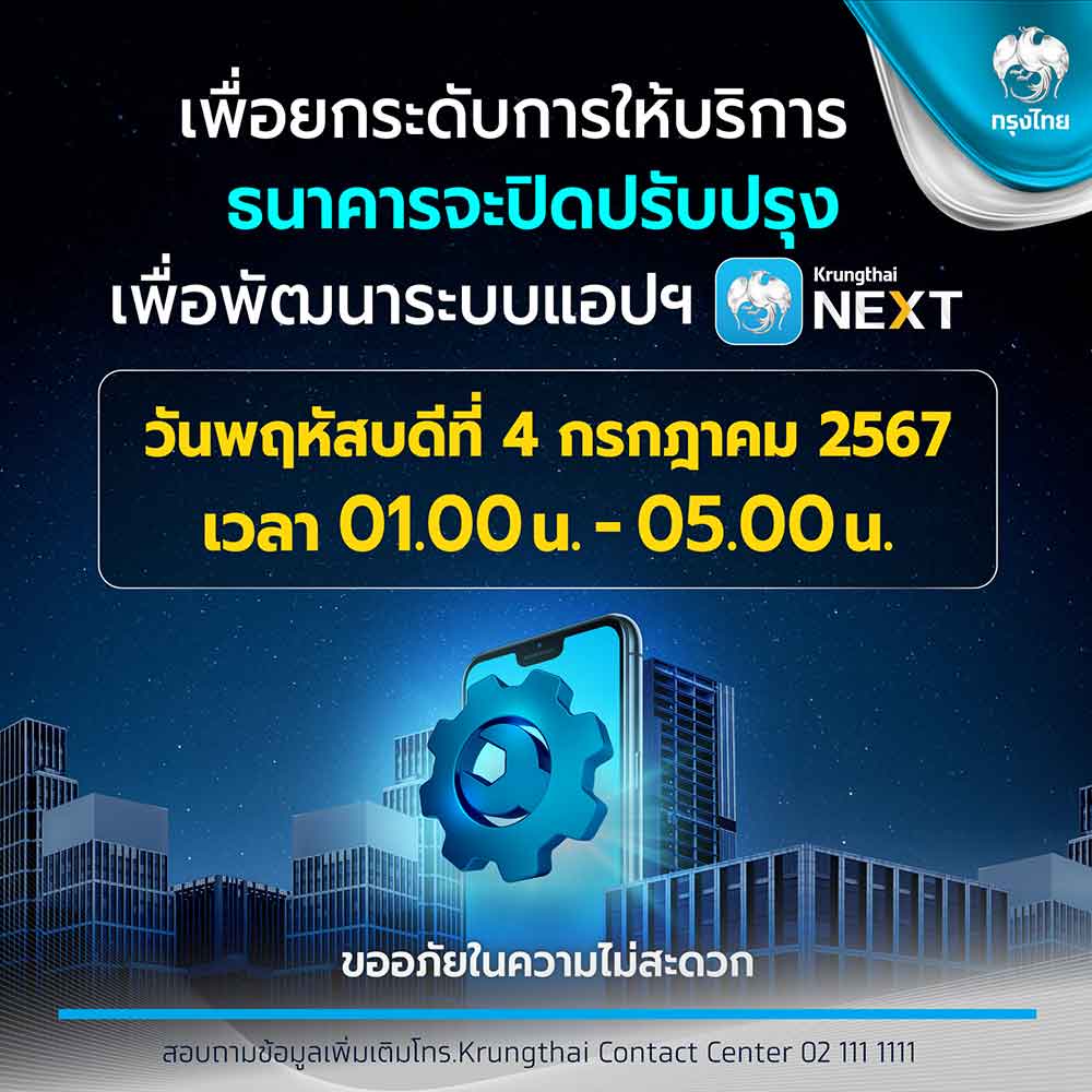 3 ธนาคาร แจ้งขอปิดปรับปรุงระบบ เช็กวัน-เวลา บริการไหนใช้ไม่ได้บ้าง ได้ที่นี่ 3 ธนาคาร แจ้งขอปิดปรับปรุงระบบ เช็กวัน-เวลา บริการไหนใช้ไม่ได้บ้าง ได้ที่นี่