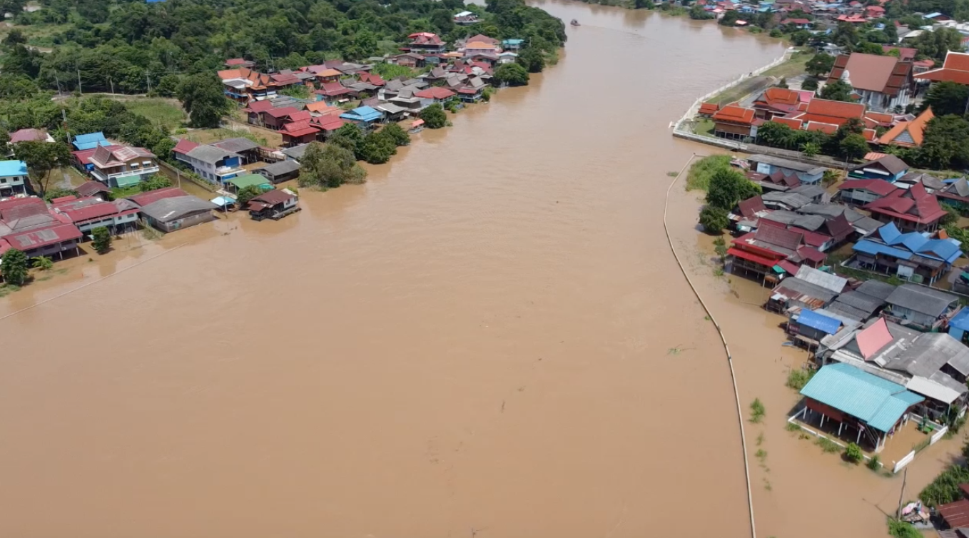 อยุธยาท่วมแล้ว! บางบาลรับน้ำเจ้าพระยาเดือดร้อน 1.2 หมื่นครัวเรือน
