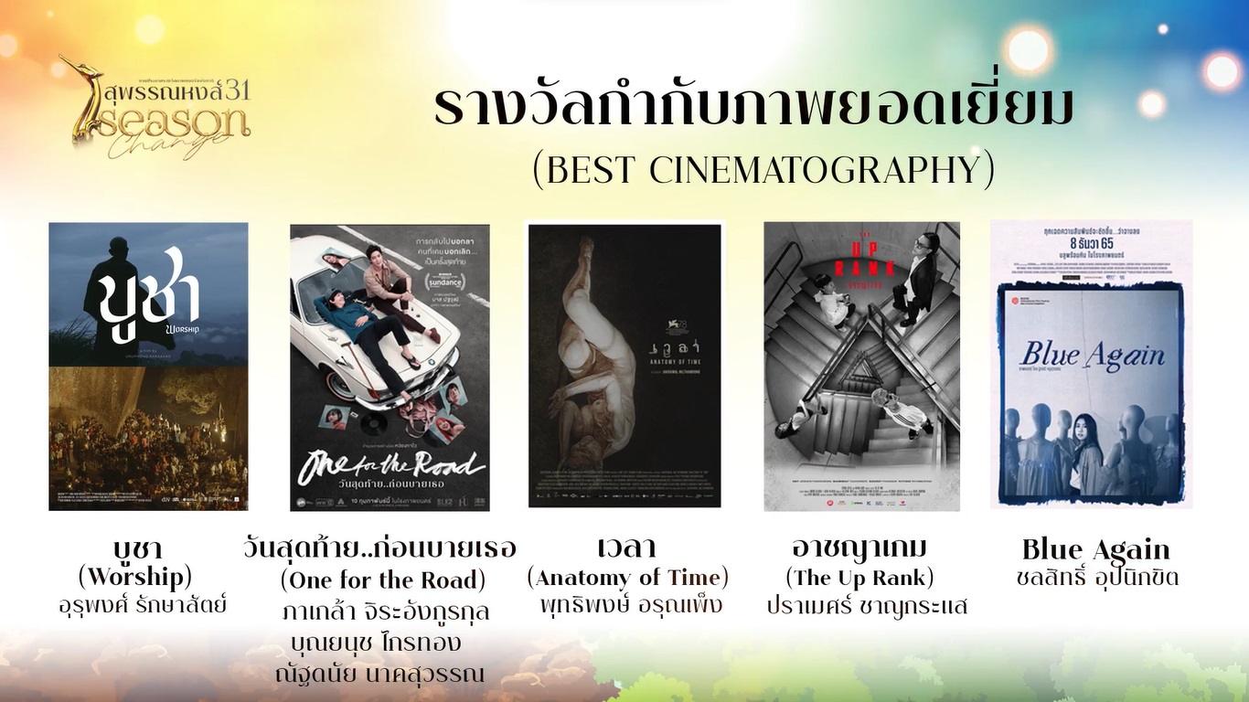 เปิดรายชื่อผู้เข้าชิงรางวัลภาพยนตร์แห่งชาติ สุพรรณหงส์ ครั้งที่ 31 บุพเพสันนิวาส2 - One For The Road เข้าชิงสูงสุด เปิดรายชื่อผู้เข้าชิงรางวัลภาพยนตร์แห่งชาติ สุพรรณหงส์ ครั้งที่ 31 บุพเพสันนิวาส2 - One For The Road เข้าชิงสูงสุด