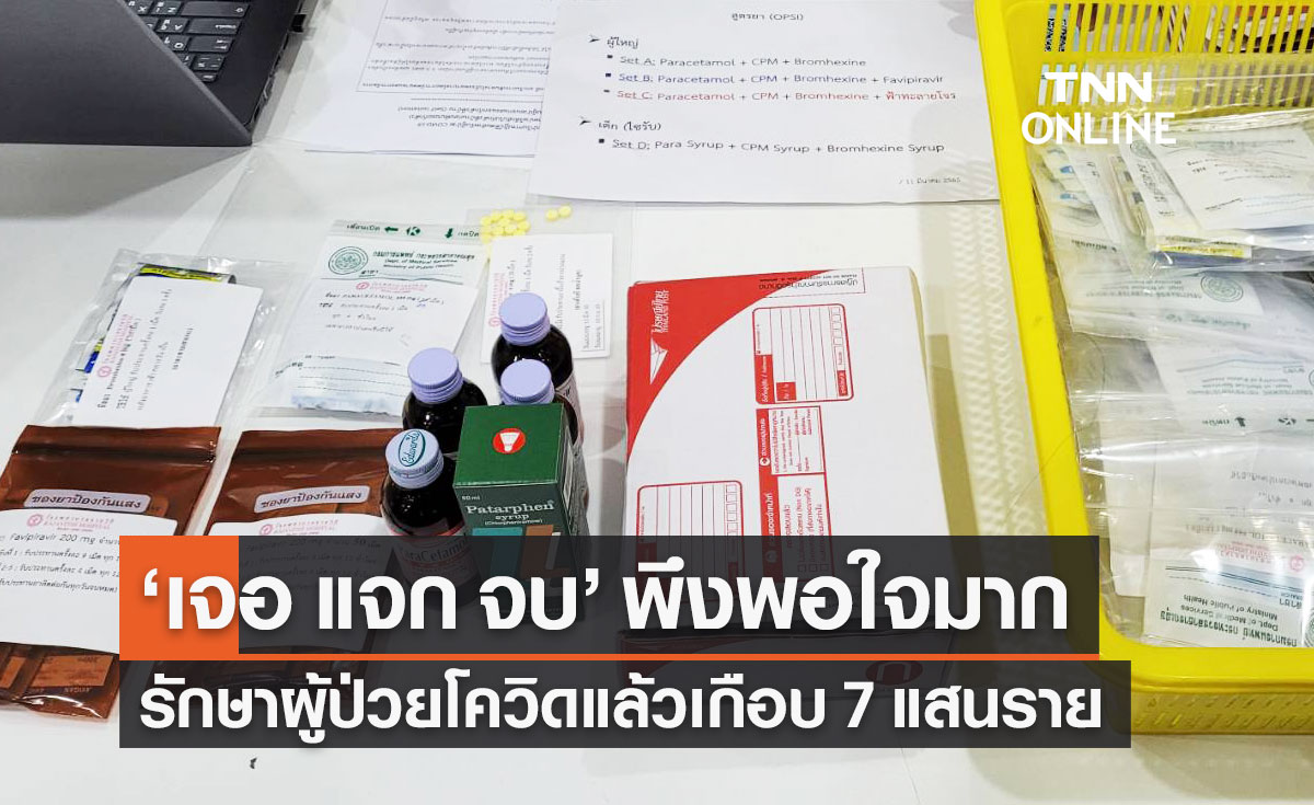 "เจอ แจก จบ" รักษาผู้ป่วยโควิดแล้วเกือบ 7 แสนราย ประเมิน 92% พึงพอใจมากที่สุด